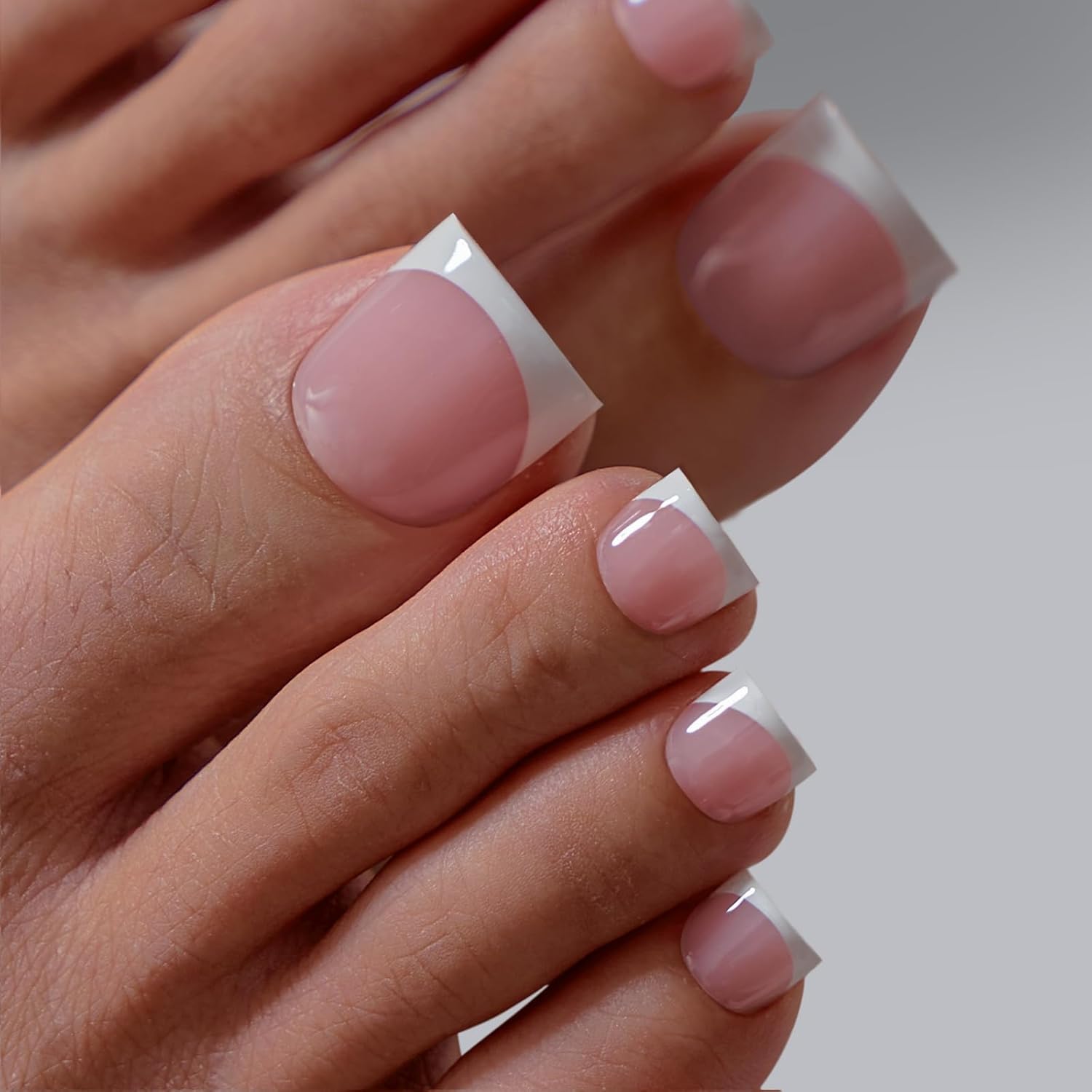 Btartboxnails A1 Ma'am sharp square press on toenails kit front view