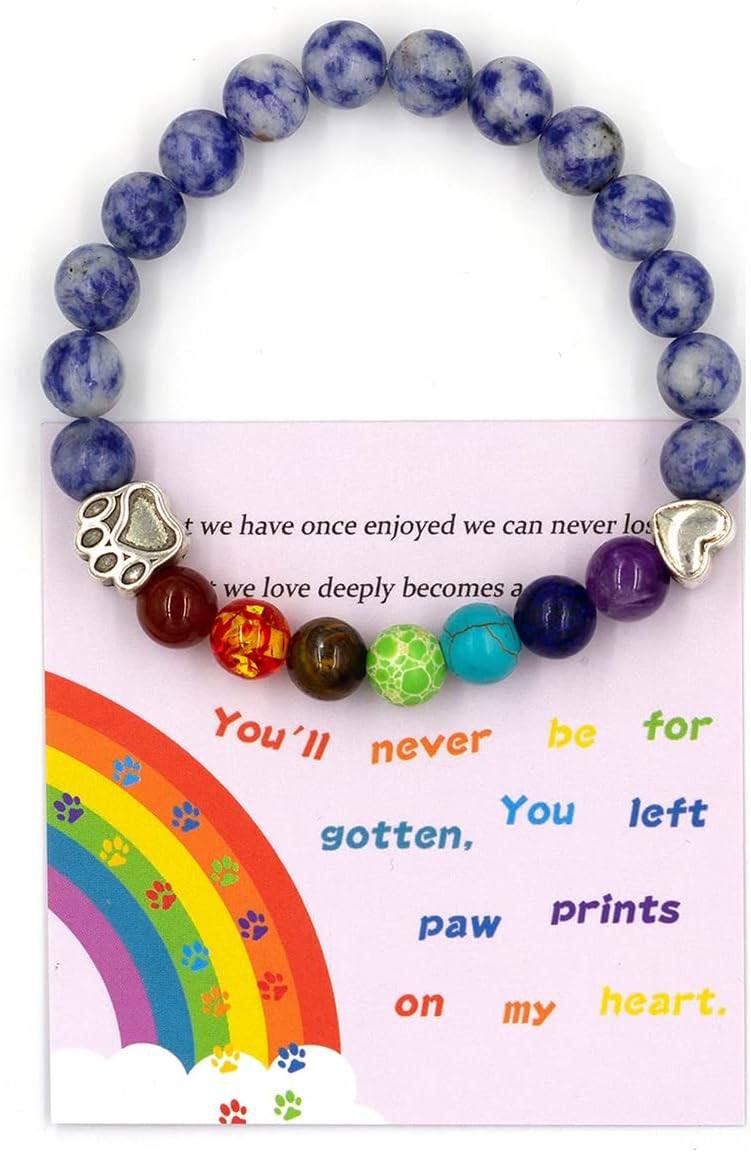 7-chakra rainbow bridge bracelet for cat loss