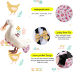 Small size chicken diaper set with decorative bow tie