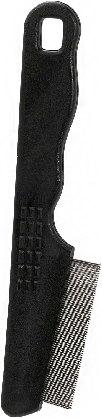 Double row stainless steel teeth on Jeffers flea comb