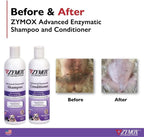 Zymox leave on detangling lotion bottle for cats and dogs coat care.