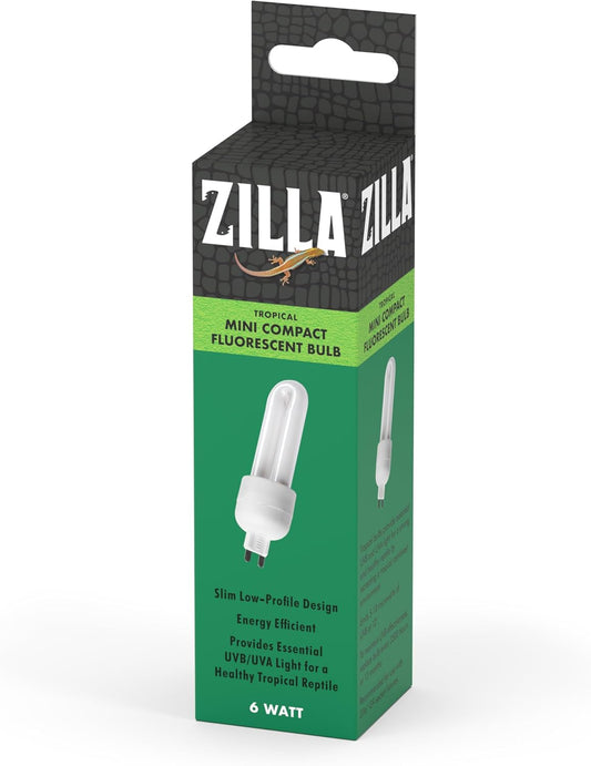 Zilla mini compact fluorescent bulbs tropical front view premium reptile lighting lamp