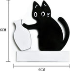 Cat Whisker Holder Keepsake Acrylic Refrigerator Decorations Pet Keepsake Cute Cat Pushing Vase Pet Whisker Collector-1 Pcs - Image 3