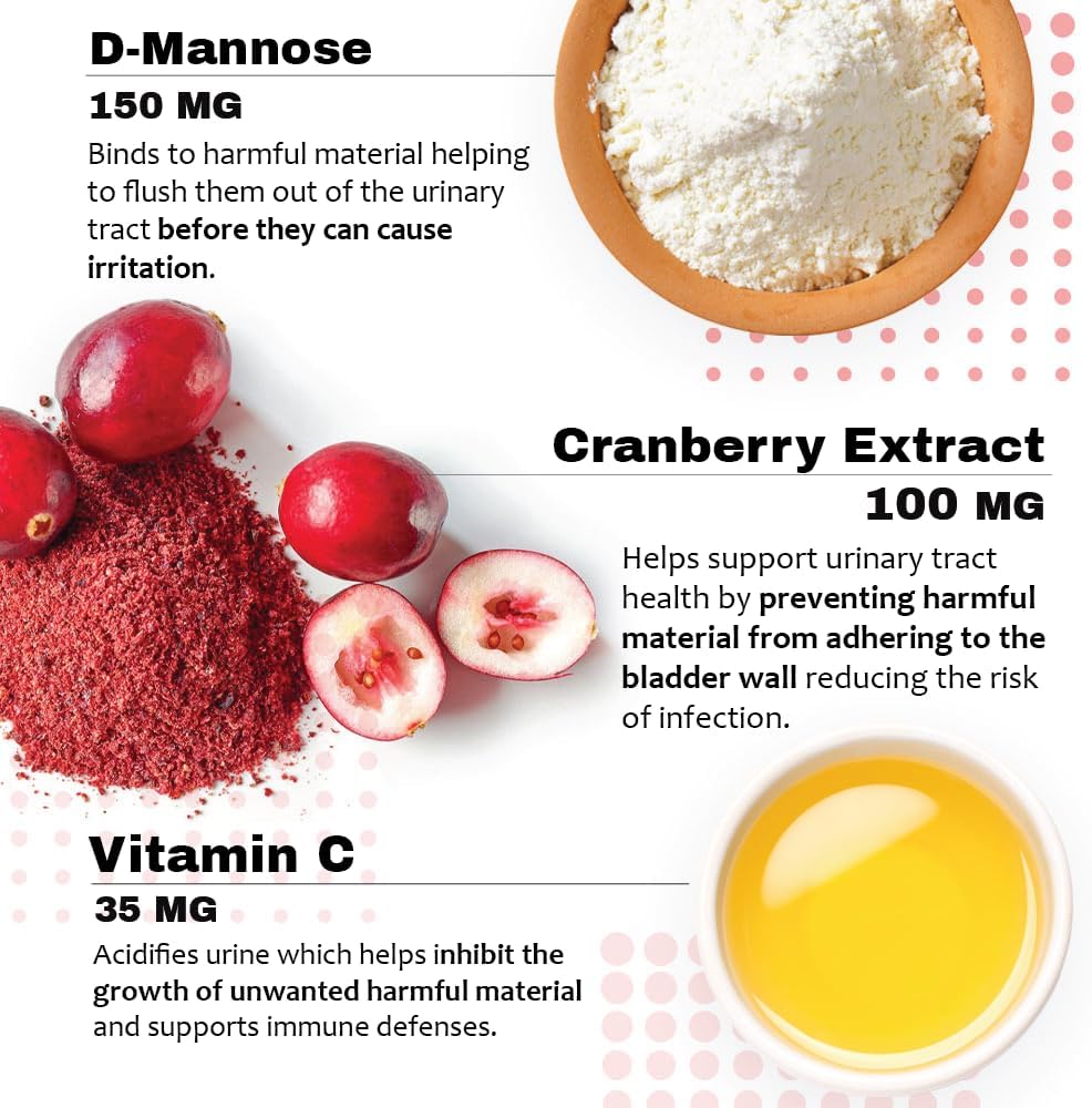 Premium cranberry and d-mannose supplement for managing frequent pet urination