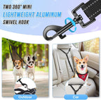 AUTOWT double dog walking extension attached to a car seat belt