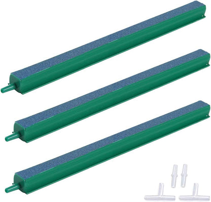 Alegi premium aquarium oxygen diffuser bars submerged in an active fish tank environment.