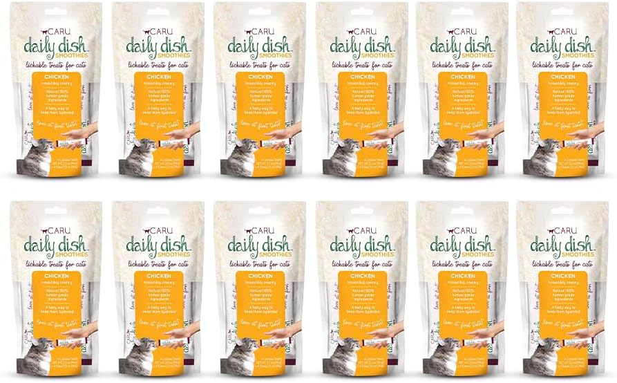 Caru - Daily Dish Chicken Smoothies - Lickable Treat for Cats - Supports Pet Hydration - Wet Cat Food/Meal Topper - Traceable Ingredients - Wheat, Corn & Soy Free - Non-GMO - 0.5 oz - 4 Tubes - Image 12