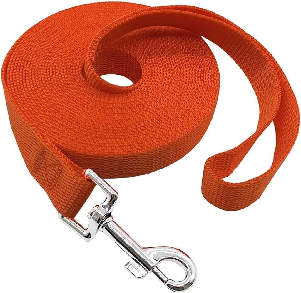 Nylon Training Dog Leash for Small Medium Large Dogs, 15ft 20ft 30ft 50ft Long Puppy Lead for Obedience Recall Training, Camping (20ft, Black) - Image 14