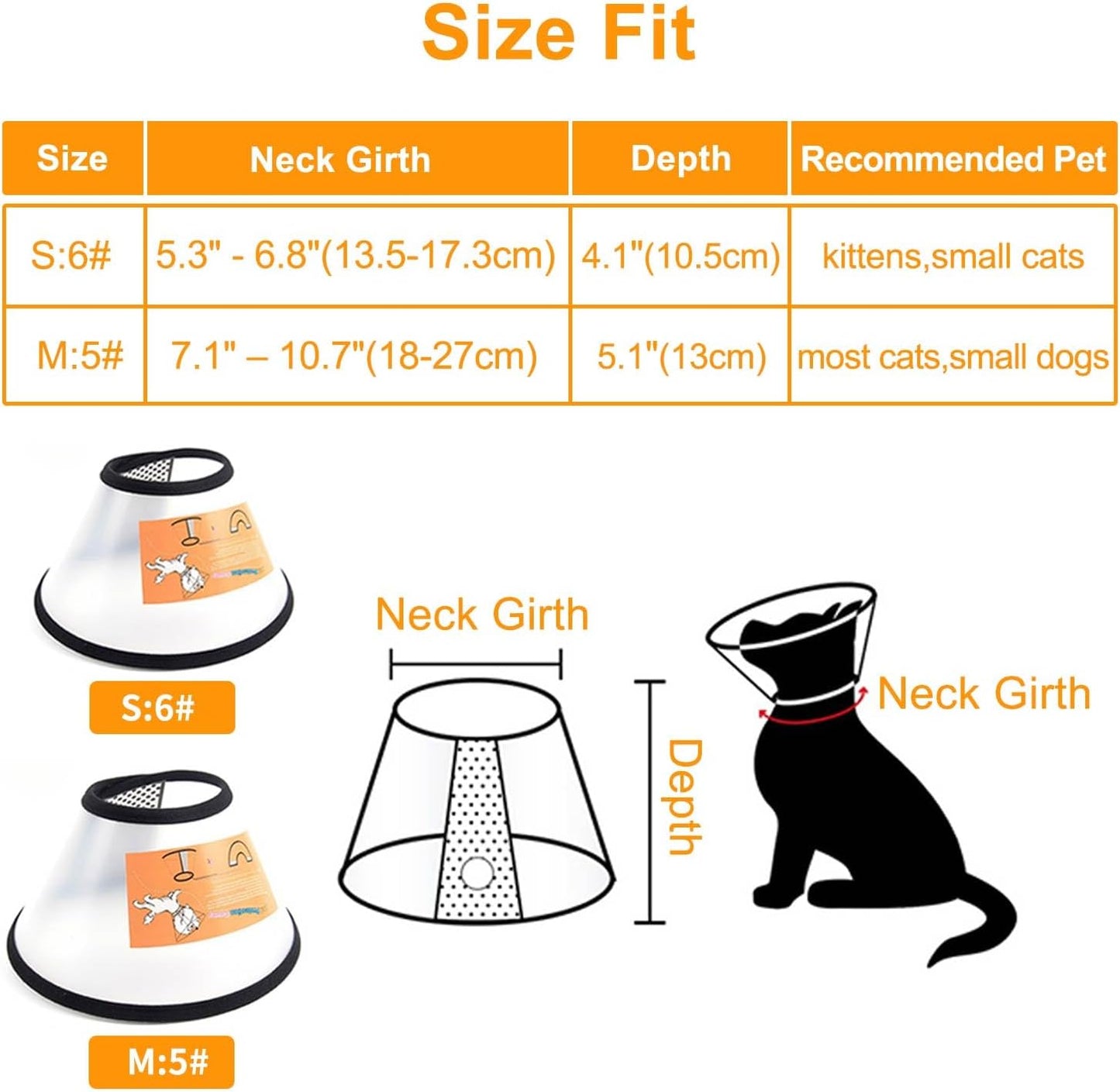 VOVIGGOL adjustable pet Elizabethan collar showing the soft flannel edges