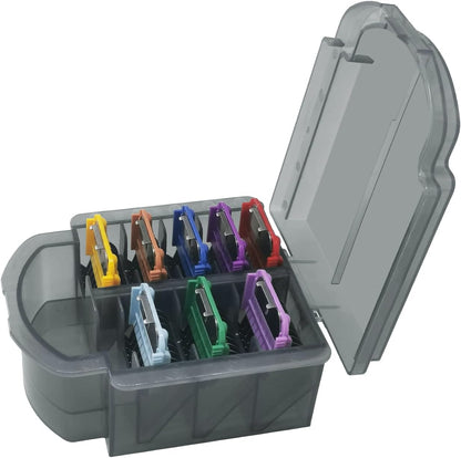 Dodaer eight piece clipper attachment set showing the various cutting lengths from three millimeters to twenty-five millimeters.
