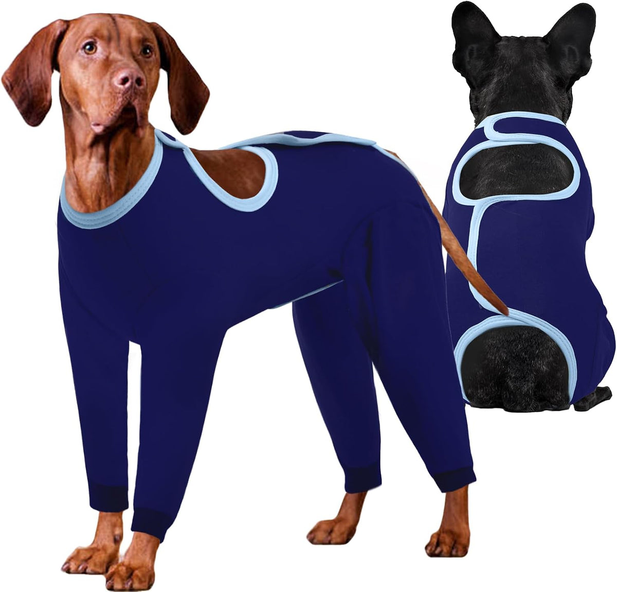 IDOMIK Dog Recovery Suit After Surgery,Long Sleeve Dog Surgical Onesie for Surgery,Soft Breathable Pet Pajamas Anti Shedding,Adjustable Bodysuit Prevent Licking Wound,Cone Collar Alternative,Gray,XL - Image 11