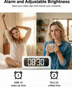 Gyliziex smart clock security camera side profile