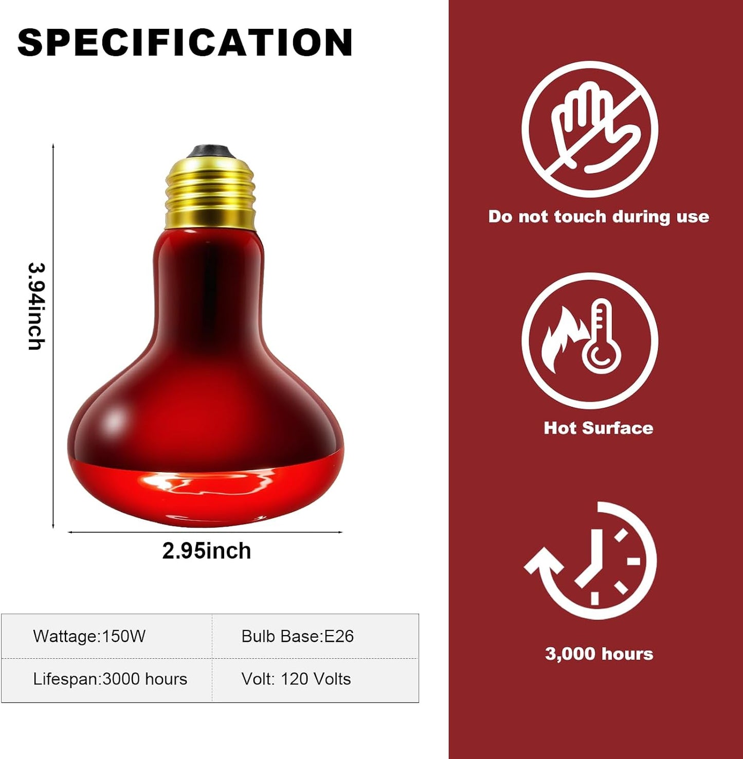 Side angle profile of the MIXJOY premium thermal preservation bulb highlighting the thick hard glass.