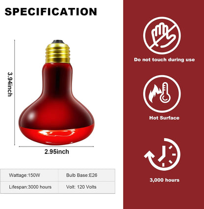 Side angle profile of the MIXJOY premium thermal preservation bulb highlighting the thick hard glass.