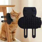 1pc Cat Self Groomer, Silicone Soft Wall Corner Massage Brush with Adjustable Straps, Interactive Scratcher Comb for Indoor Cats & Kittens, Table Leg & Cage Furniture Protector (Pink) - Image 11