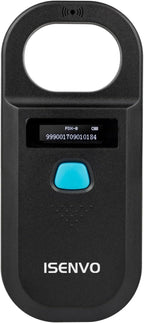 Isenvo 190A pet microchip scanner front view handheld reader