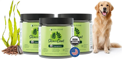 kin+kind Skin and Coat Supplement for Dogs & Cats - Natural Vitamin Supplements with Organic Ingredients for Shiny Fur, Moisturized Skin & Overall Pet Wellness - Dog Essentials & Cat Essentials - 4oz - Image 12