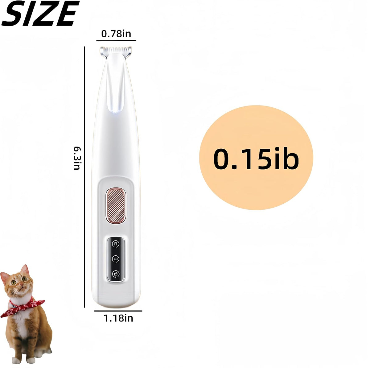 Compact cordless micro pet clipper for small breed dog and cat hygiene grooming