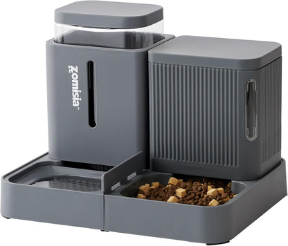 ZOMISIA Gravity Dog Food and Water Dispenser, 2 in 1 Automatic Dog Feeder with 180 Degree Rotatable, 2 Pack Large Capacity Self Feeding for Small Dogs Puppy, Black, 1.6GALx2 - Image 13