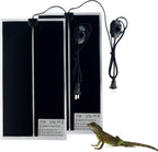 Reptile Heating Mat, 2PCS Reptile Heating Pad with Temperature Adjustment for Reptiles Tortoise Snakes Lizard Gecko Hermit Crab Amphibians - Removable Terrarium Heat Mats(20W,11x16.5 inches) - Image 11