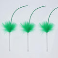 Umosis Hide-n-Seek cat toy replacement feather wands front view showcasing the three-pack electronic toy accessories.