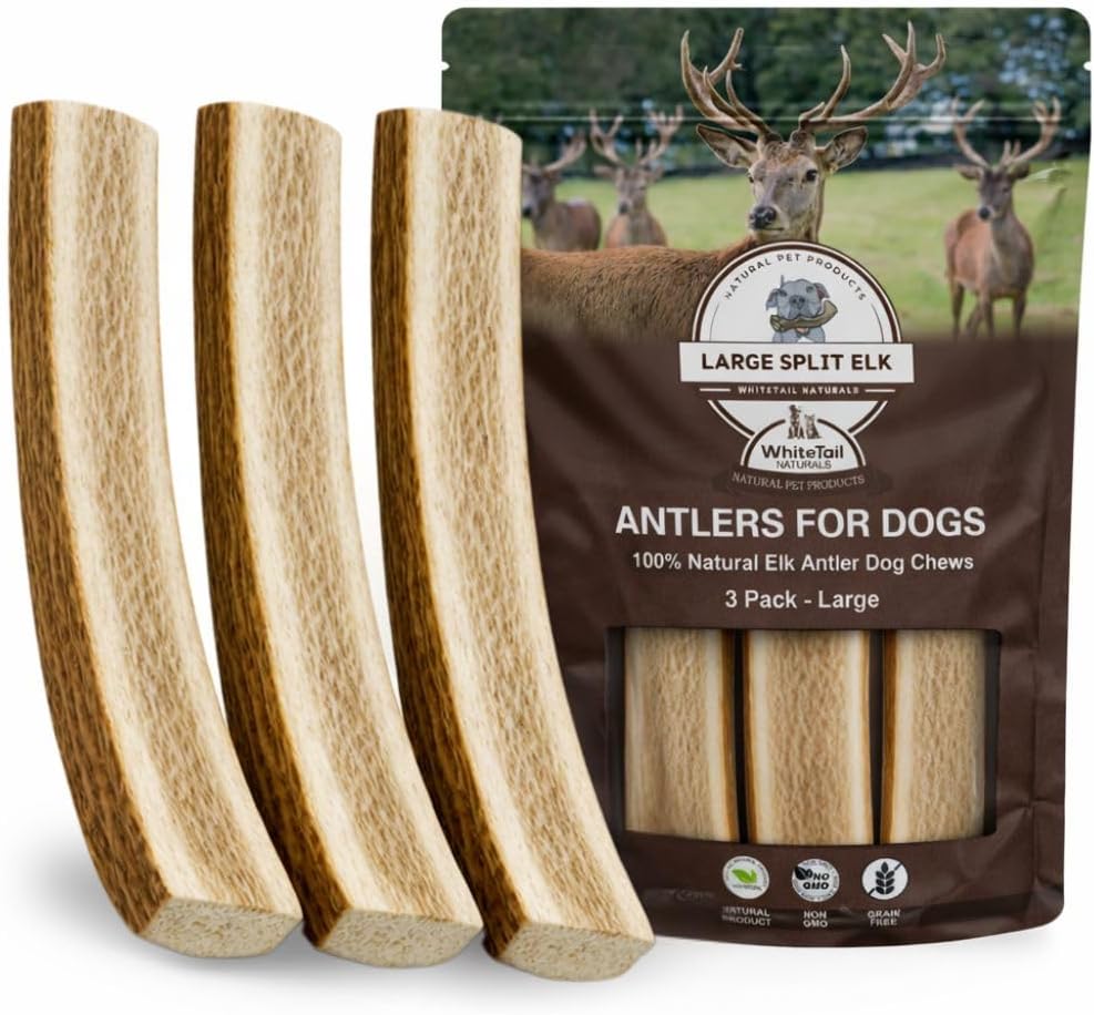 WhiteTail Naturals - Premium Split Elk Antlers for Dogs - (3 Pack Small to Medium) - All Natural, Dog Chew Bones - Naturally Shed, Cruelty-Free, Antler Chews - Image 14