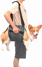 COODEO Dog Carry Sling, Emergency Backpack Pet Legs Support & Rehabilitation Dog Lift Harness for Nail Trimming, Dog Carrier for Senior Dogs Joint Injuries, Arthritis, Up and Down Stairs(XL, Blue) - Image 11