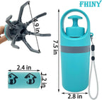 Fhiny no-touch handheld pet cleaner package with the built-in compartment open for bag rolls.