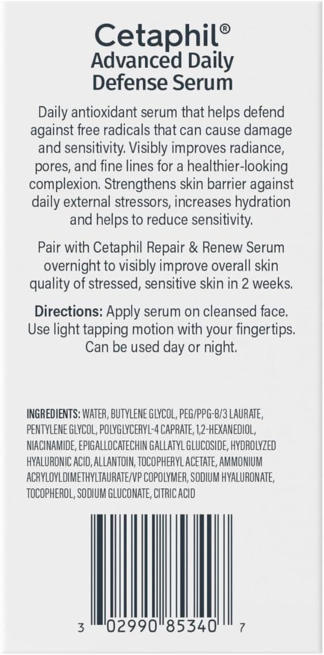 Cetaphil Advanced Defence AM Face Serum, Dermatologist Recommended, 1oz - Image 10