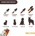 Vet formulated herbal oral drops with B vitamins for pets