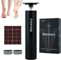 Wanvary Electric Foot Callus Remover front view showing aluminum body and LED display.