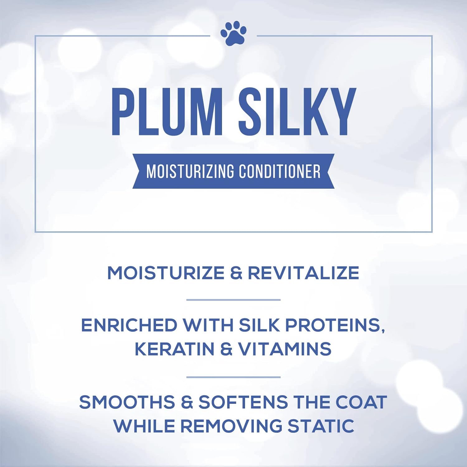 Nature's Specialties Plum Silky professional dog conditioner back label with dilution instructions