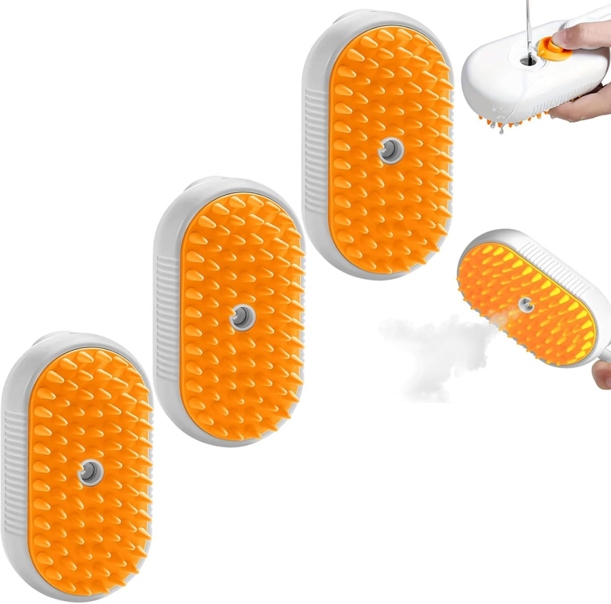 Falmer 3 in 1 steam pet brush for dogs and cats front view