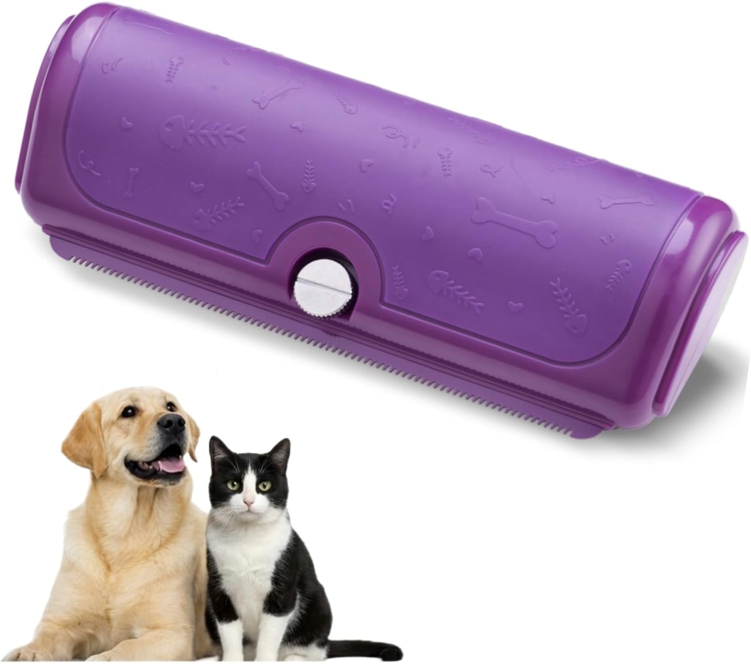 Dog and Cat Deshedding Brush for Short Hair Pets, Black | Metal shedding blade for loose fur, short to medium coats and daily grooming - Image 9