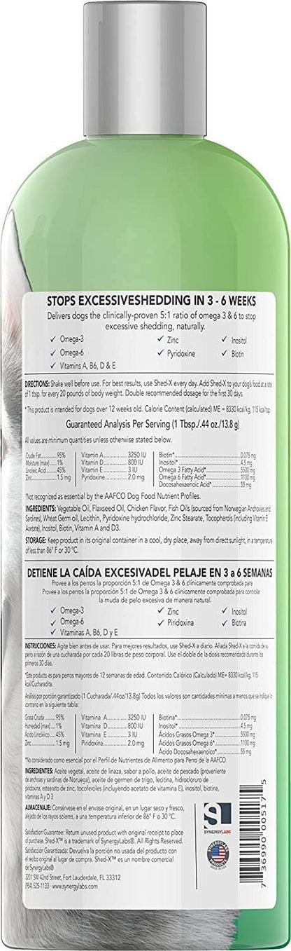 SynergyLabs veterinary formulated liquid dog supplement for healthy fur.