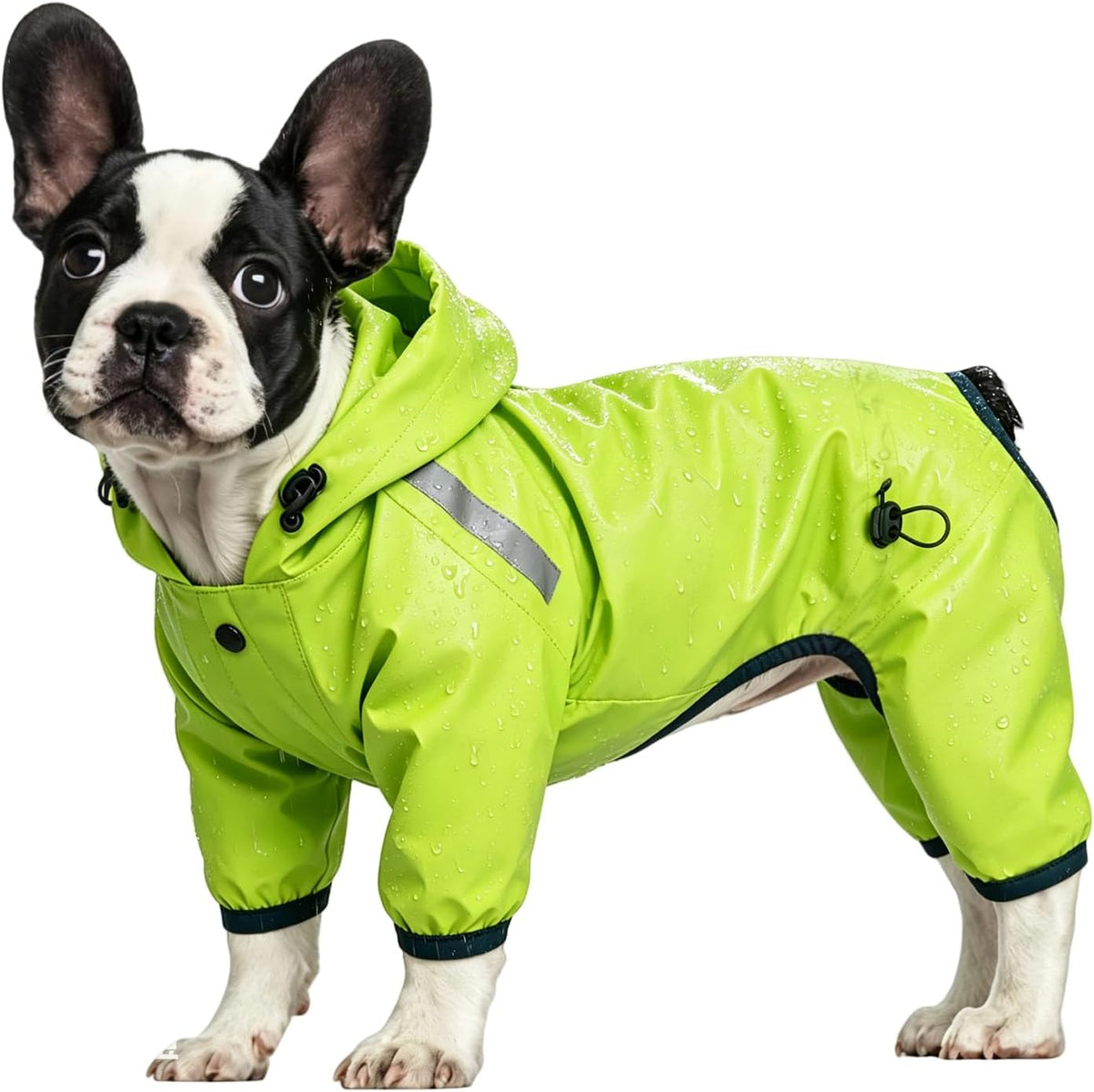 Arcolma Professional Waterproof Dog Raincoat front view on small pet