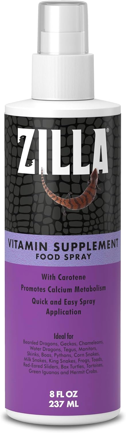 Zilla Vitamin Supplement Food Spray with Carotene bottle front view