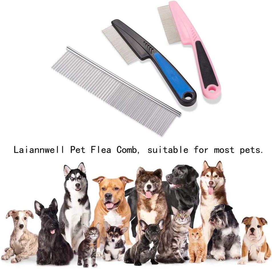 Full packaging layout of the three pack professional dog and cat deshedding tools.