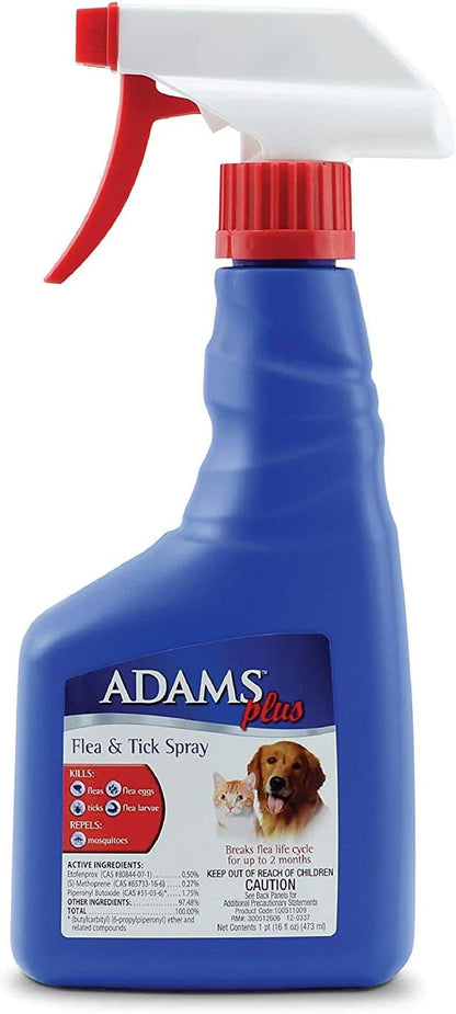 Three pack of Adams flea and tick treatment for pets