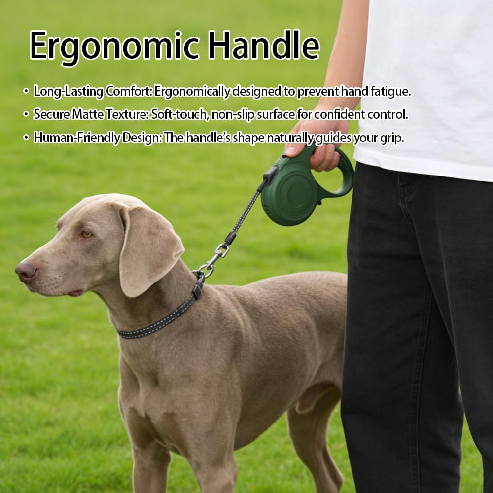 Side profile of Aqpu retractable leash showing 4 meter nylon tape