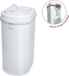 Ubbi odor-locking cat litter system with lid open