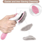 Close up of Leash pet brush bristles for shedding