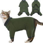 Adnikia sticky cat clothes green XL front view
