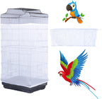 Bird Cage Seed Catcher, Large Airy Gauze Bird Cage Cover Guard, Adjustable Birdcage Nylon Mesh Net Cover (XL-118x32 in, Black) - Image 10