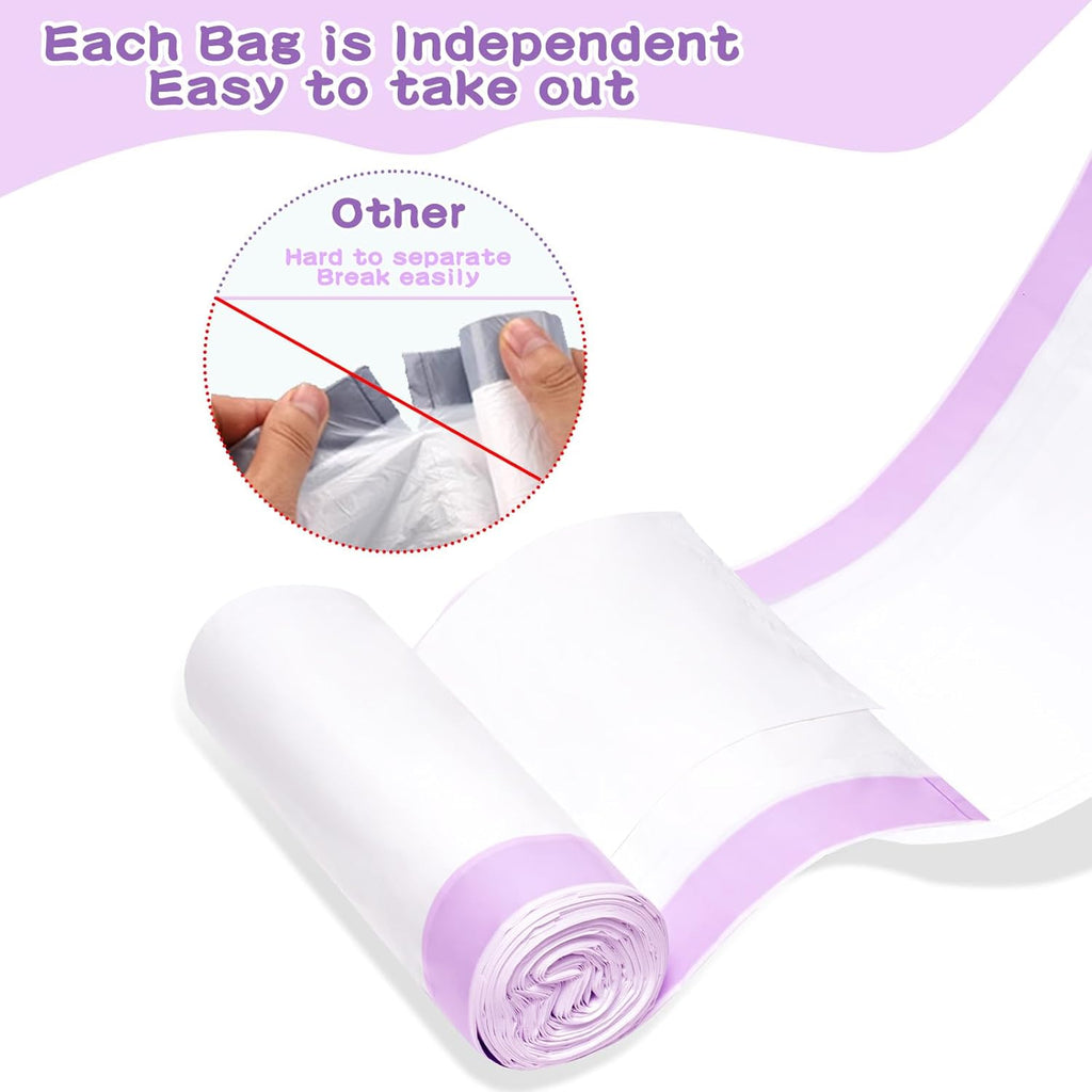 Demonstration of the built in purple drawstring closure being cinched tightly.