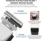 SWZEC professional cat grooming kit showing the quiet motor settings and adjustable speeds.