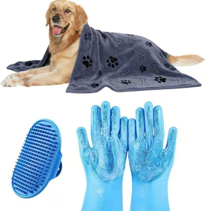 Idqquqq 3 piece dog bath supplies kit front view
