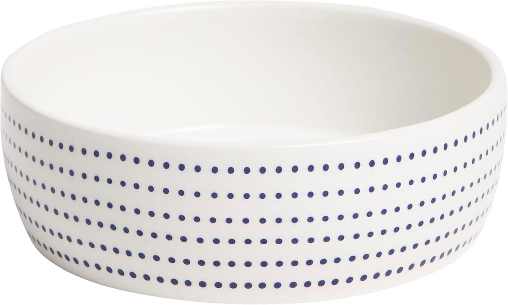 Pearhead Ceramic Meow Cat Bowl, Holds 12 oz, Modern Speckled White - Image 13