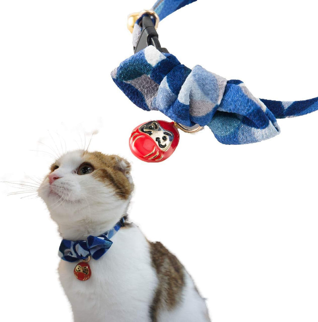Necoichi Daruma Charm Bow Tie Cat Collar (Red) - Image 9