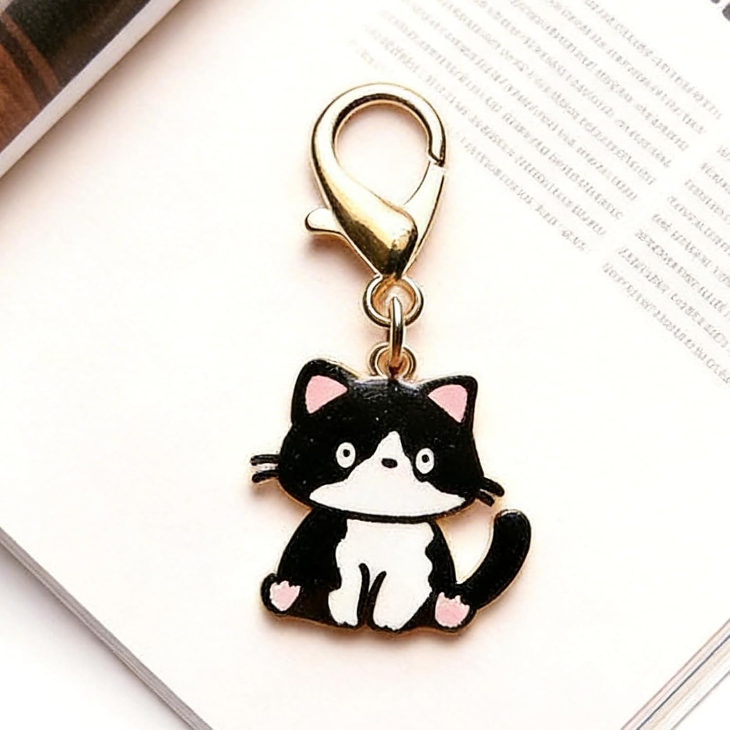 Kawaii cat accessory for school backpacks